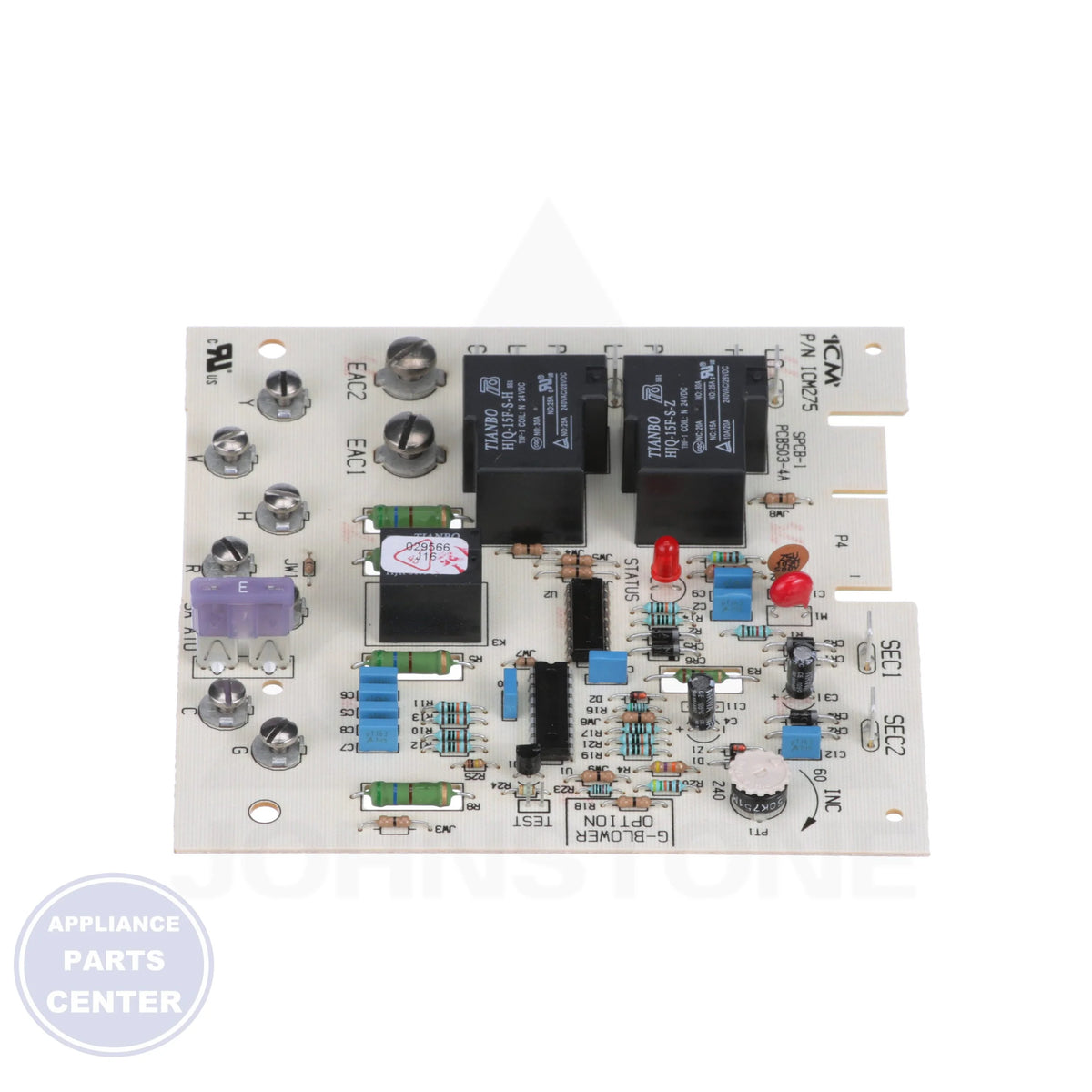 Control Board ICM275C - Detailed view of Circuit Board & Timer