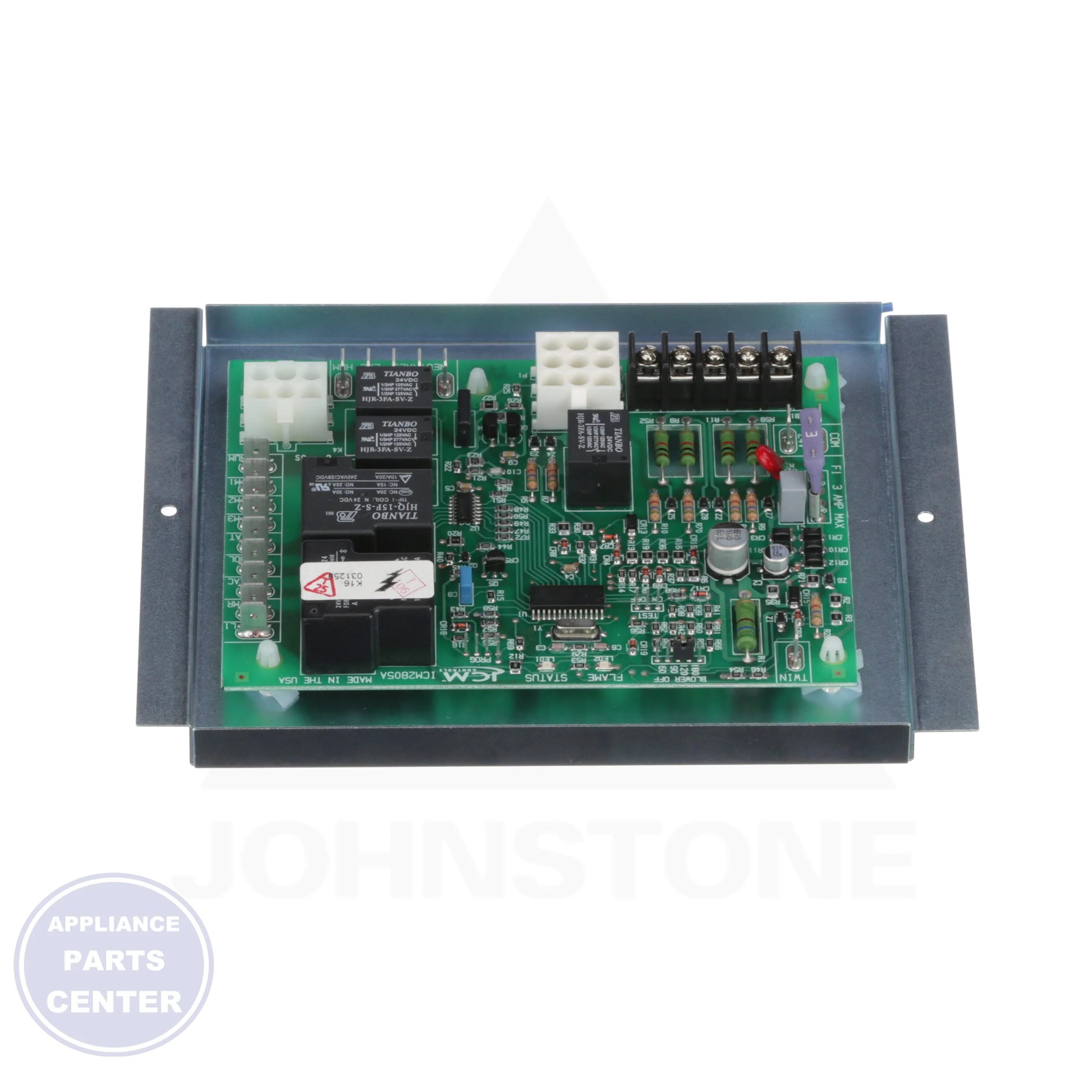 Furnace Control Board ICM2805 - Side view with microprocessor features
