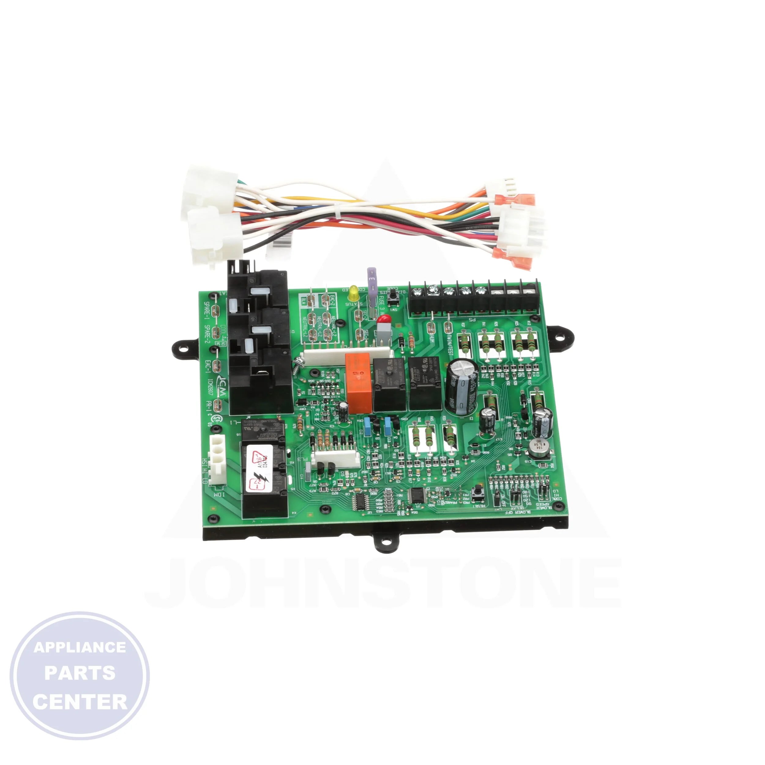 Furnace Control Module ICM2807 - Side view with 120VAC and 18-30VAC specs