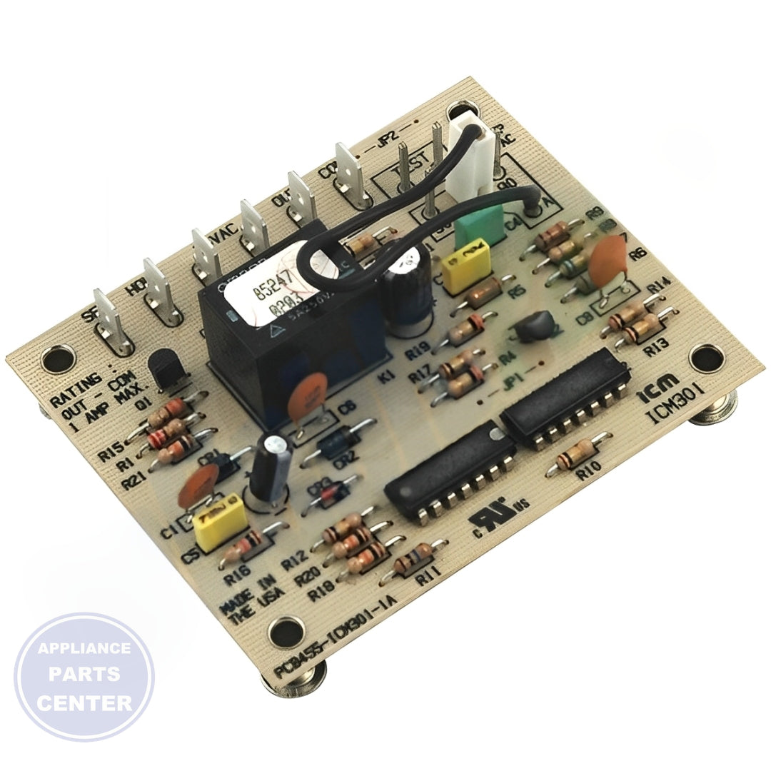 ICM CONTROLS RHEEM AND GOETTL HEAT PUMP AIR CONDITIONER DEFROST ELECTRONIC CONTROL BOARD - Main view showing precise defrost control for Rheem and Goettl models