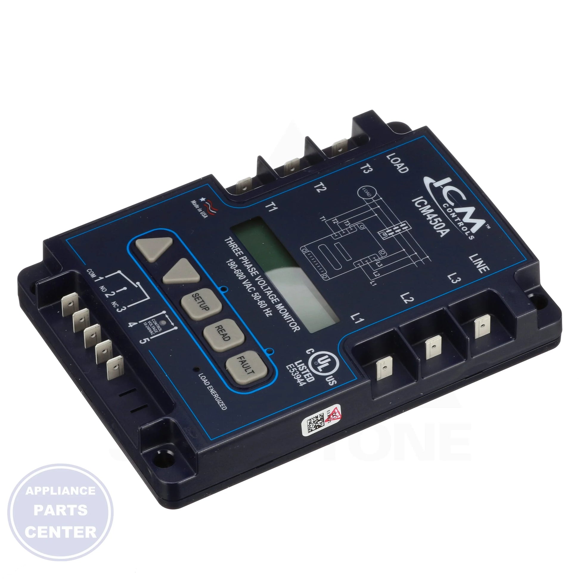 Three-Phase Line Voltage Monitor ICM450A - Detailed view of 277 VAC @ 10A maximum voltage range