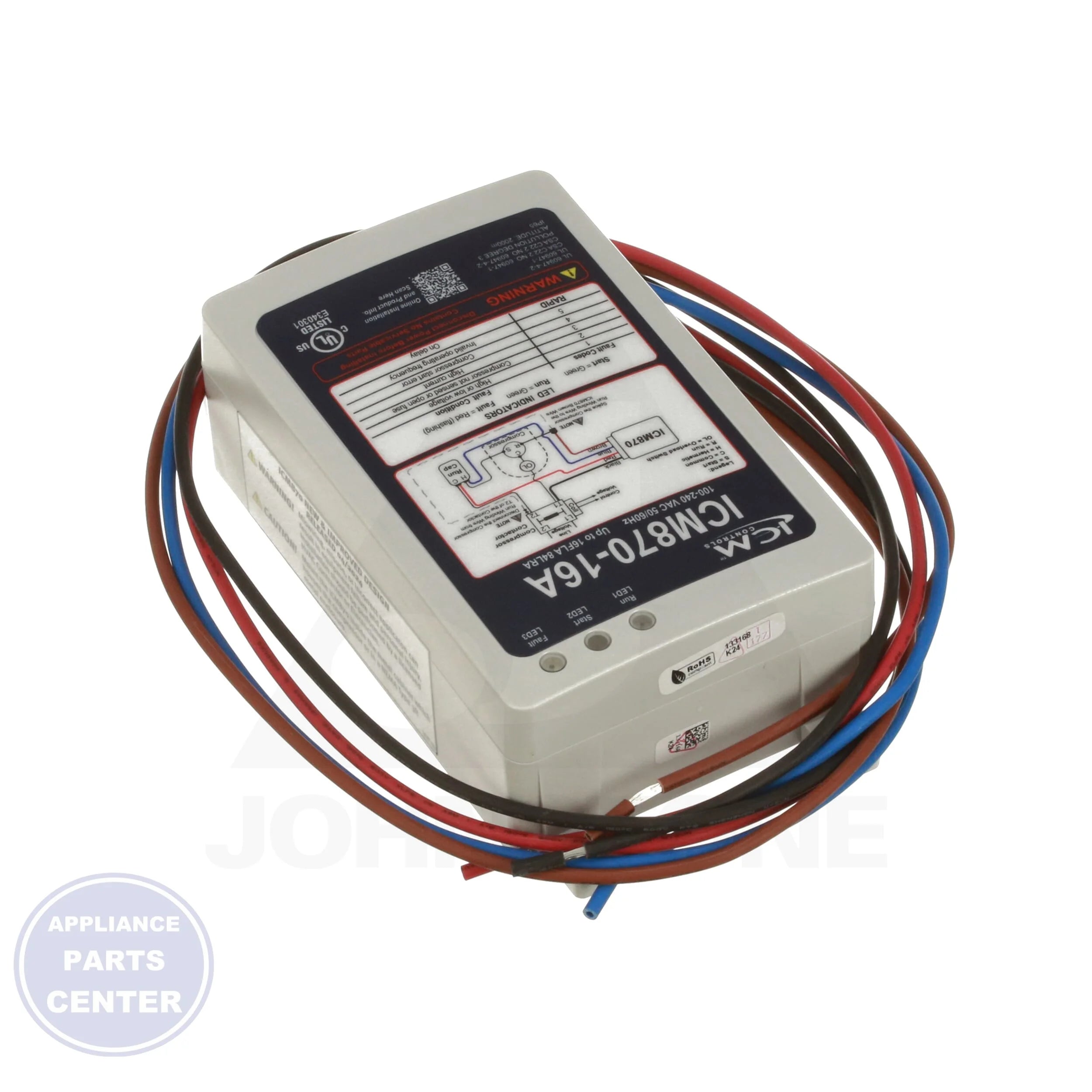 Soft Start ICM870-16A - Side view with built-in self-learning algorithm specs