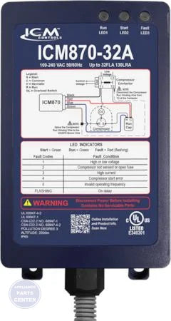 Soft Start ICM870-32A - Main view showing system health monitoring for B51-900