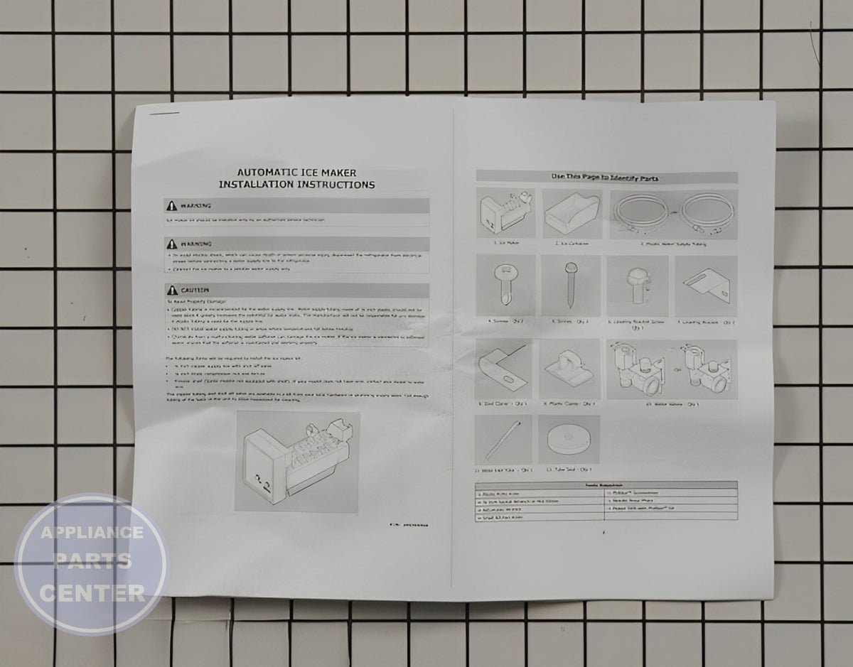 FRIGIDAIRE REFRIGERATOR ICE MAKER IM116000 - Detailed view of ice maker specifications