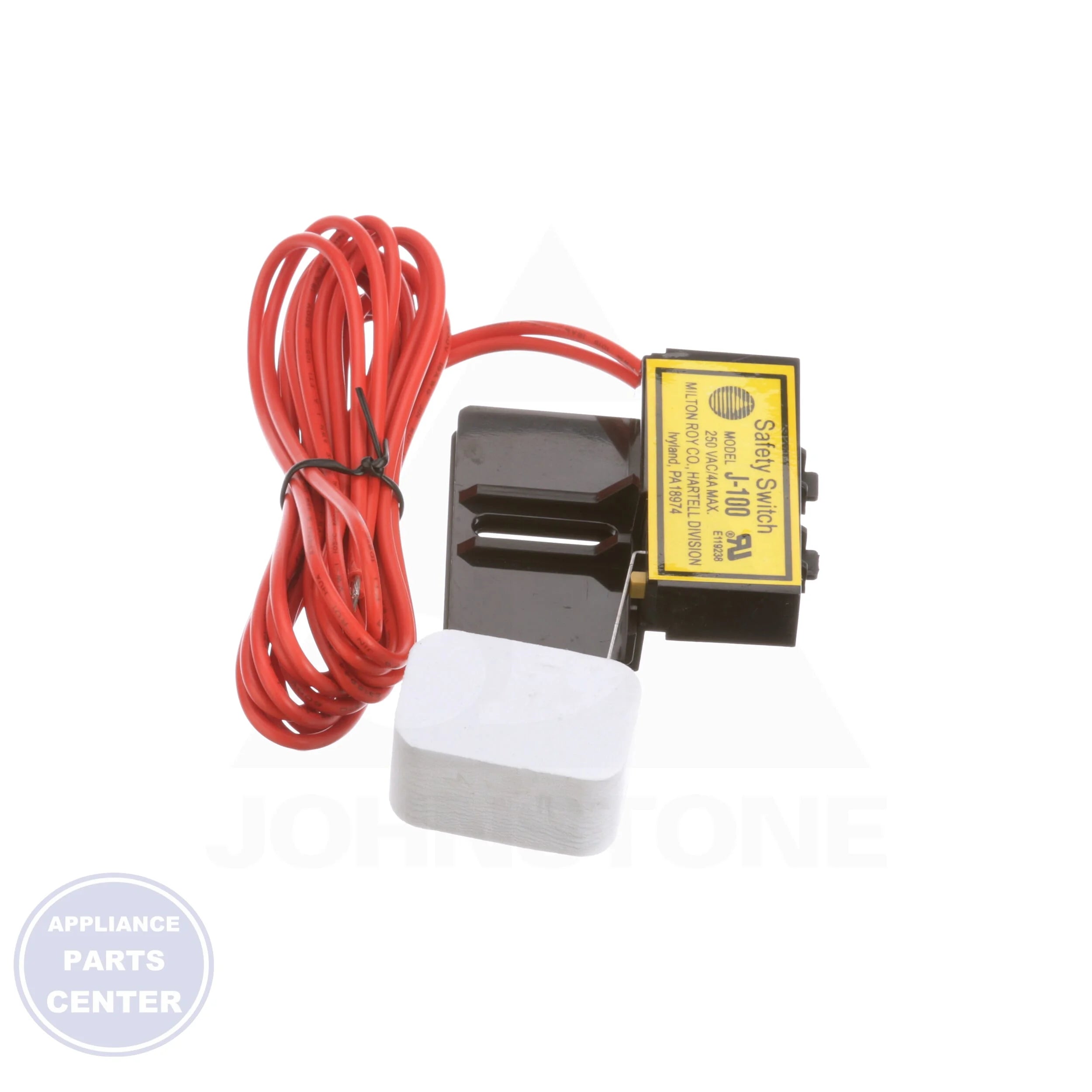 Safety Float Switch J-100 - Detailed view of 125V, 4A switch specifications