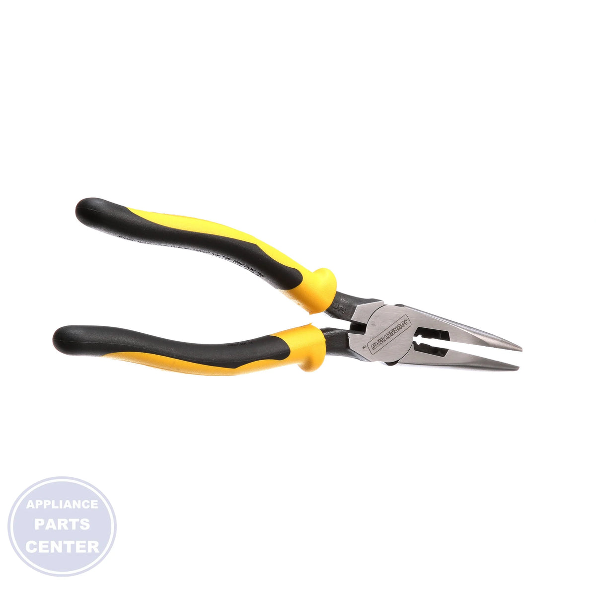 Long Nose Pliers J203-8N - Side view with 8-inch length and 12 AWG stripping hole