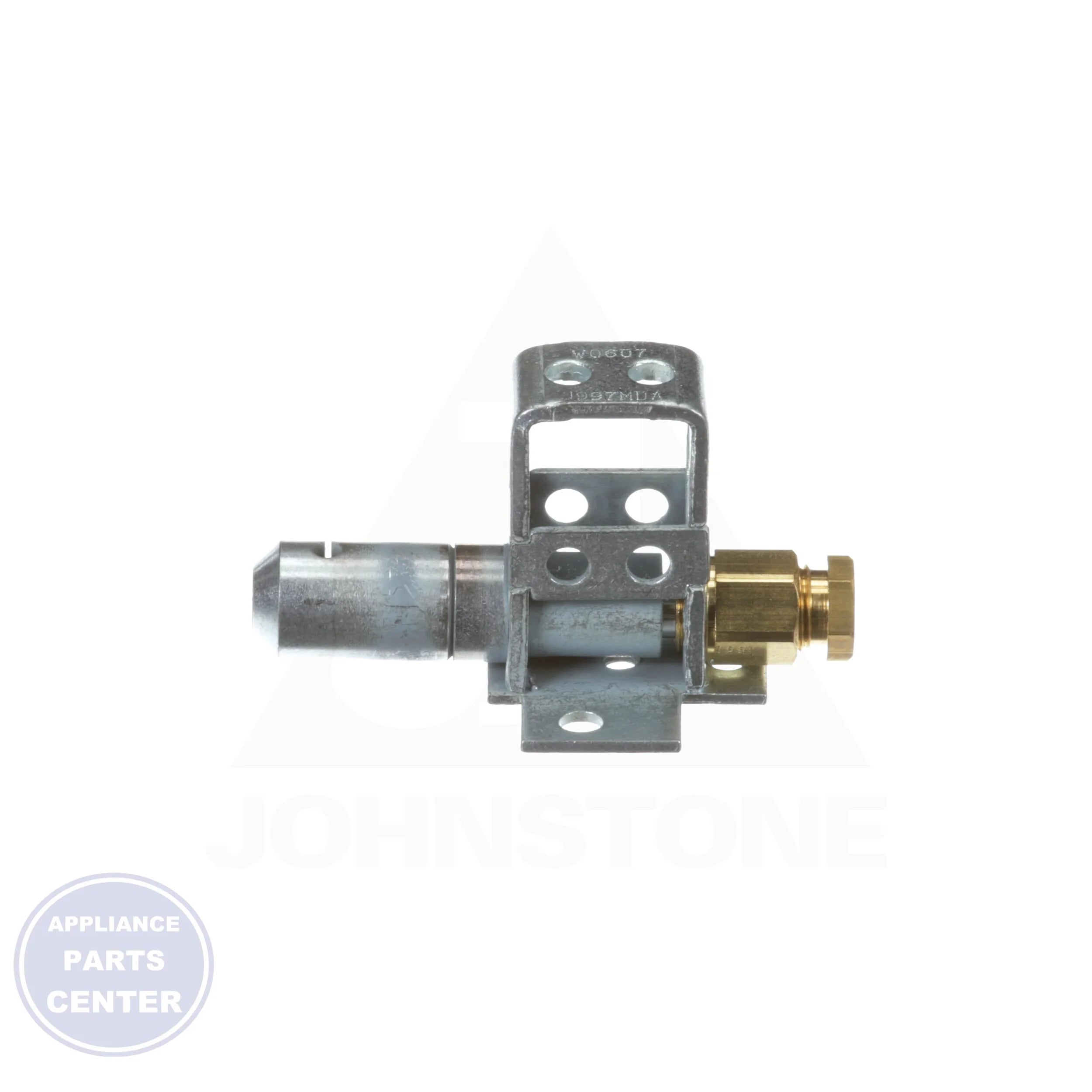 Universal Combination Standing Pilot Burner J997MDA-2 - Detailed view of B-tip style and gas inlet fittings