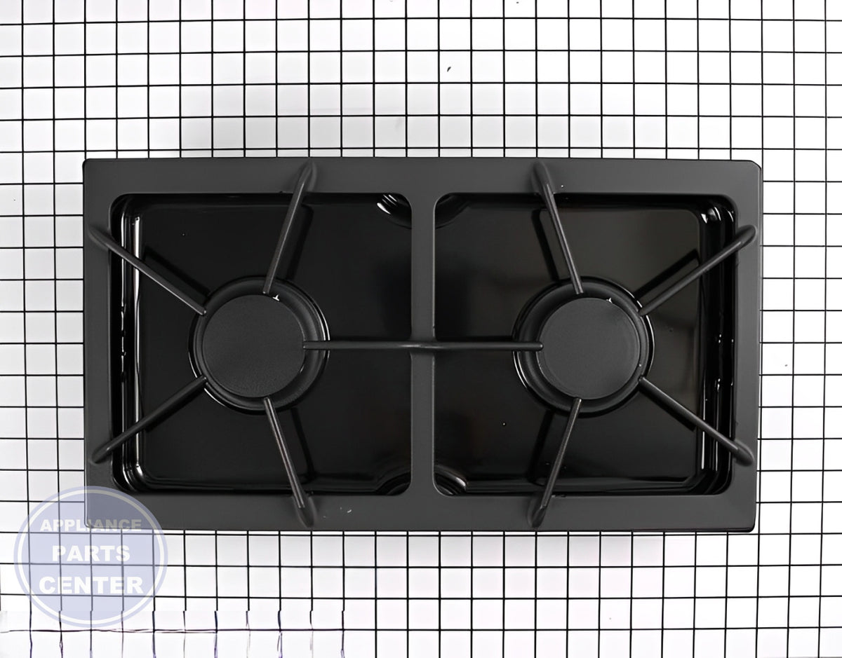 WHIRLPOOL BLACK COOKTOP TWO BURNER CARTRIDGE JGA8100ADB - Detailed view of efficient cooking performance