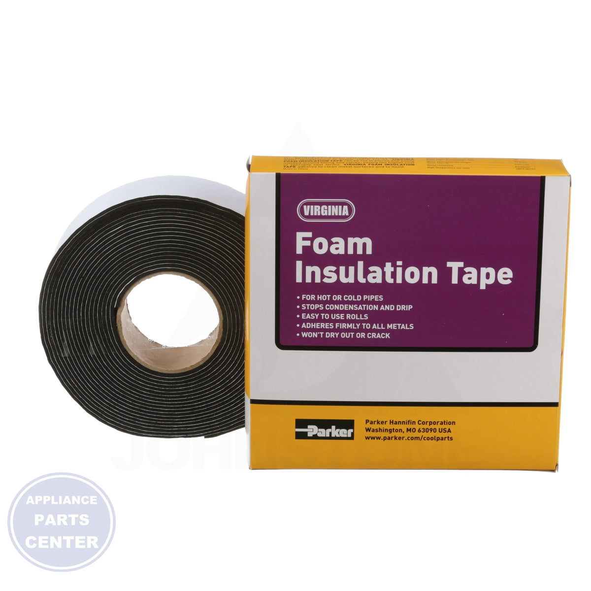 Foam Insulation Tape K501 - Side view with 1/8" thickness x 2" width x 30' length