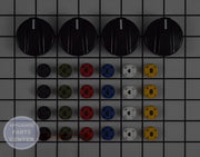 FRIGIDAIRE UNIVERSAL RANGE BLACK KNOB KIT KNOBKIT4B - Main view showing sleek design for WCI models