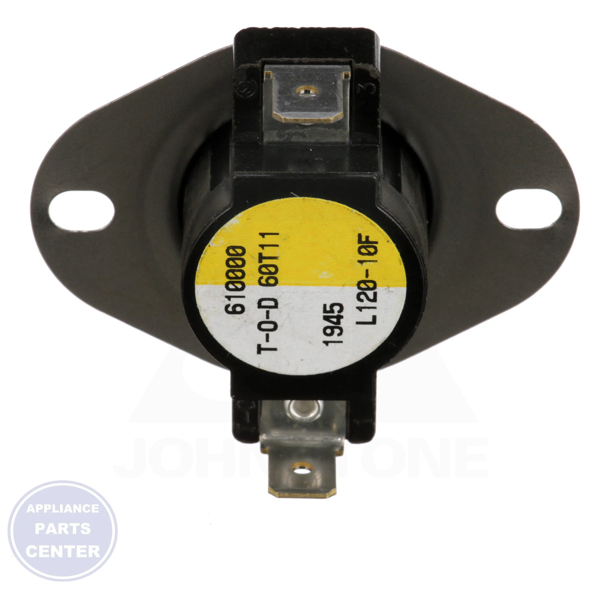 Therm-O-Disc Fan and Limit Thermostat L120 - Side view with SPST specifications