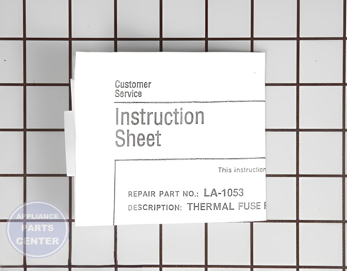 WHIRLPOOL DRYER THERMAL FUSE LA-1053 - Side view with precise thermal specs