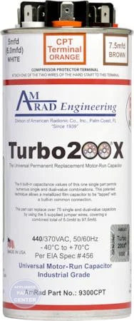 Turbo™ 200X Universal Replacement Capacitor M12300 - Main view showing versatile compatibility for various models