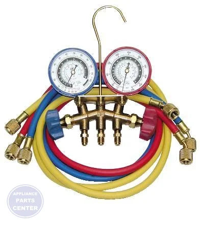 [Brand] M2 Series 2-Valve Manifold M2-8 - Main view showing color-coded dials for [specific models]