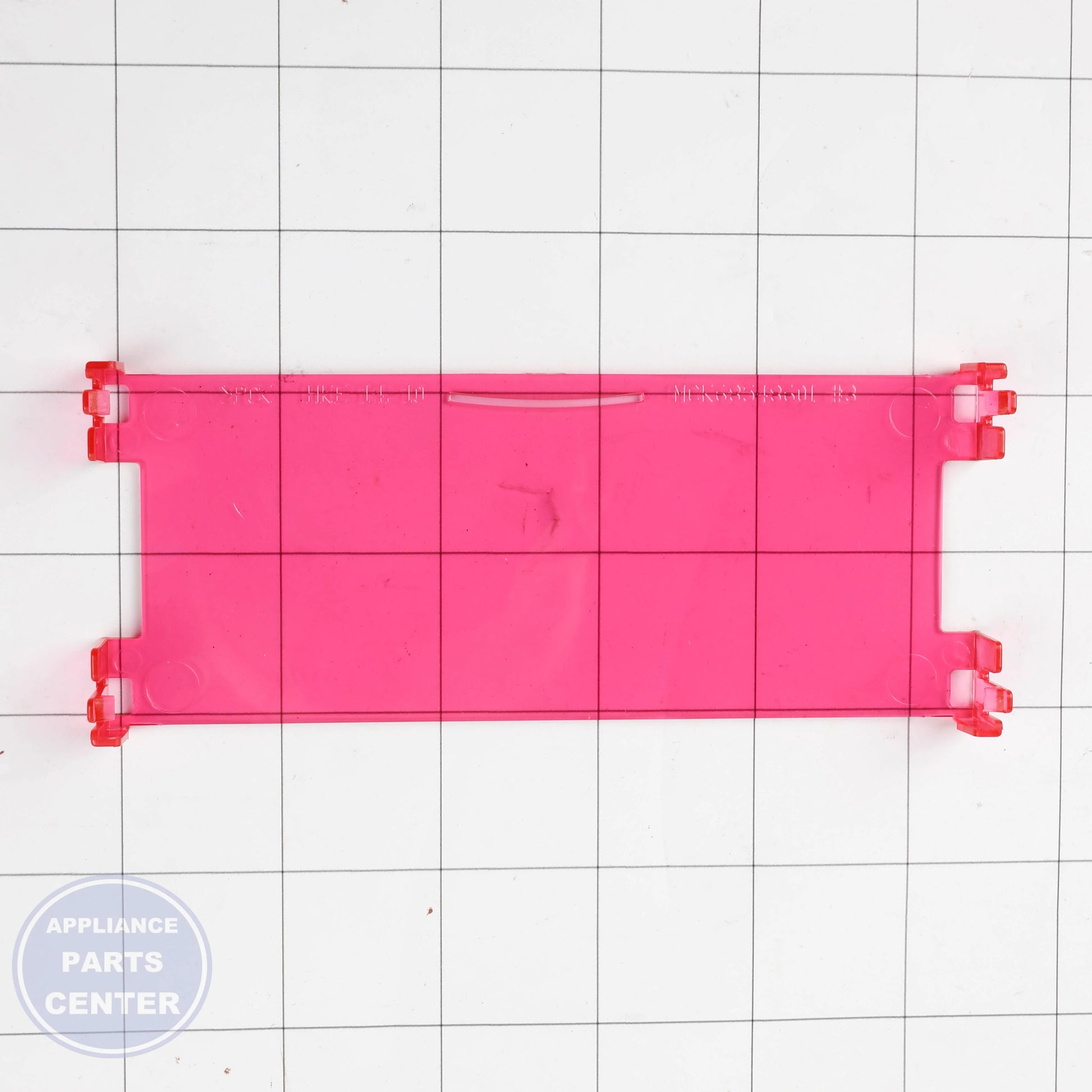 COVER,DISPLAY MCK68548601 - Side view with precise measurements