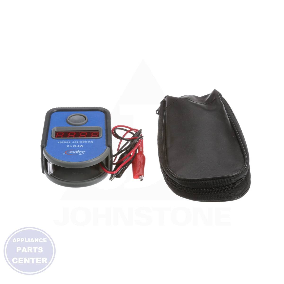 Digital Capacitor Tester MFD-10 - Side view with precise range measurements displayed