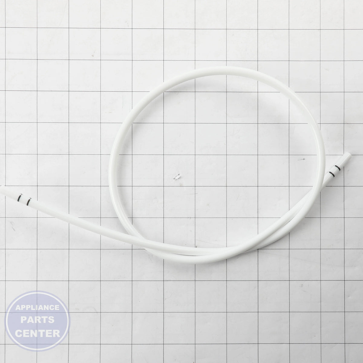 TUBE, PLASTIC MJU62493012 - Side view with precise measurements