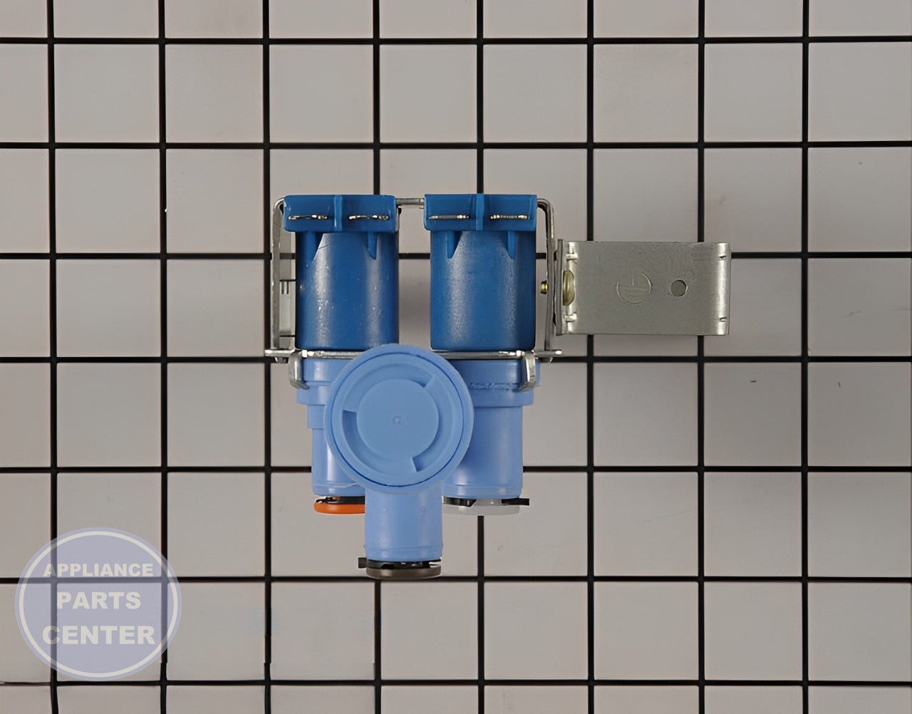 LG REFRIGERATOR ICEMAKER WATER INLET VALVE MJX41869202 - Side view with precise specifications