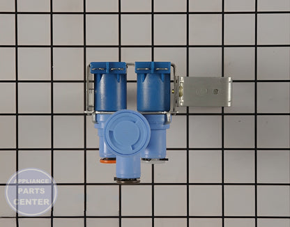 LG REFRIGERATOR ICEMAKER WATER INLET VALVE MJX41869202 - Side view with precise specifications