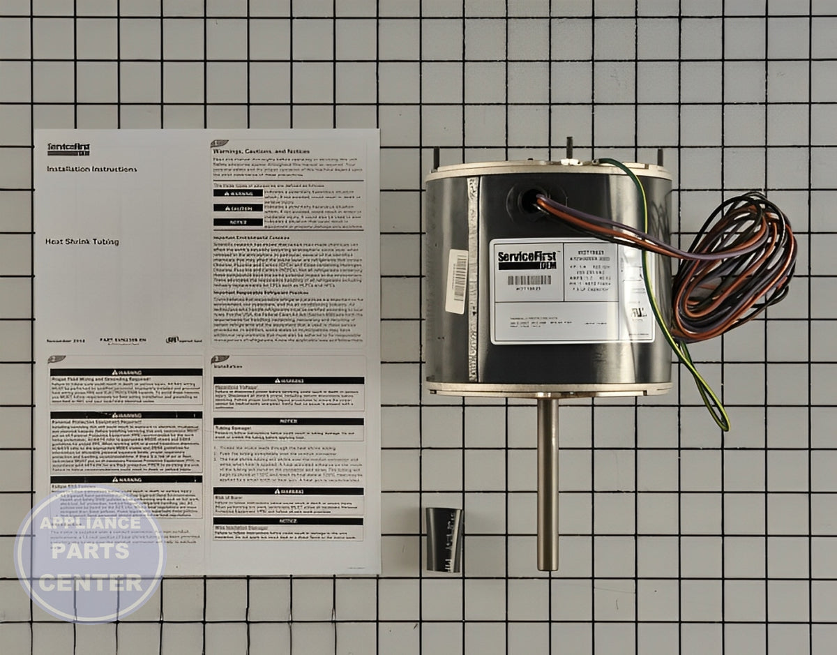 Trane Condenser Fan Motor MOT18625 - Installation in Trane unit showing key mounting points