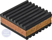 Rubber Cork Anti-Vibration Mounting Pad 2x2 - Main view showing corrugated design for R55-602 models