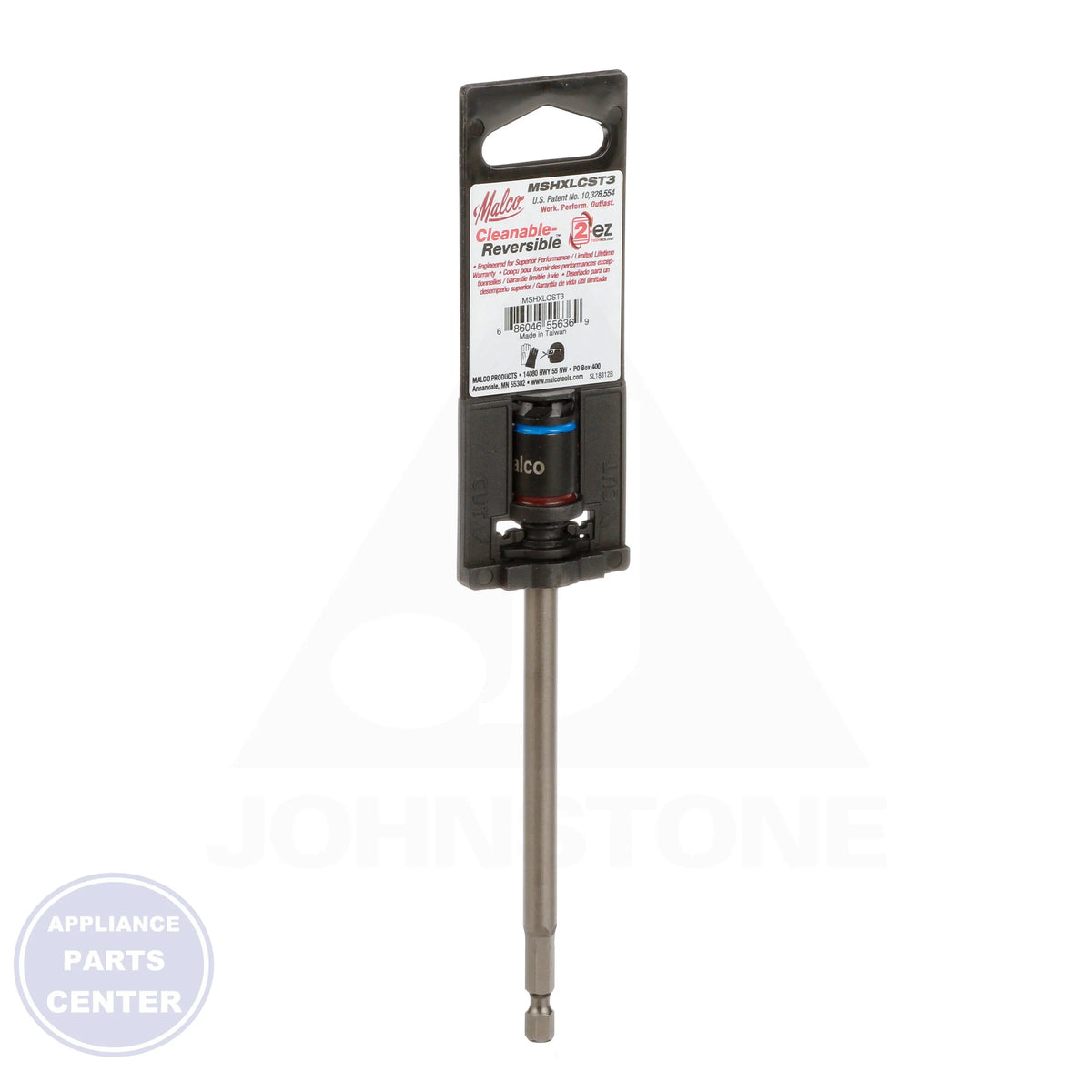C-RHEX® SAWTOOTH Magnetic Nut Driver MSHXLCST3 - Side view with 6-inch length and 3/8" & 7/16" hex openings