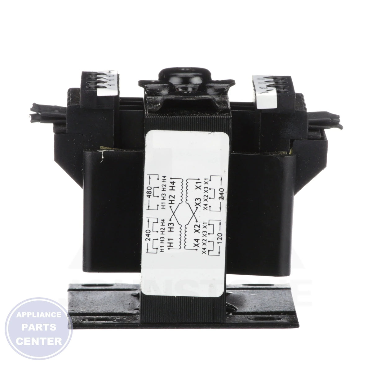 Control Transformer MT0050M - Side view with 13/64" x 3/8" mounting slots