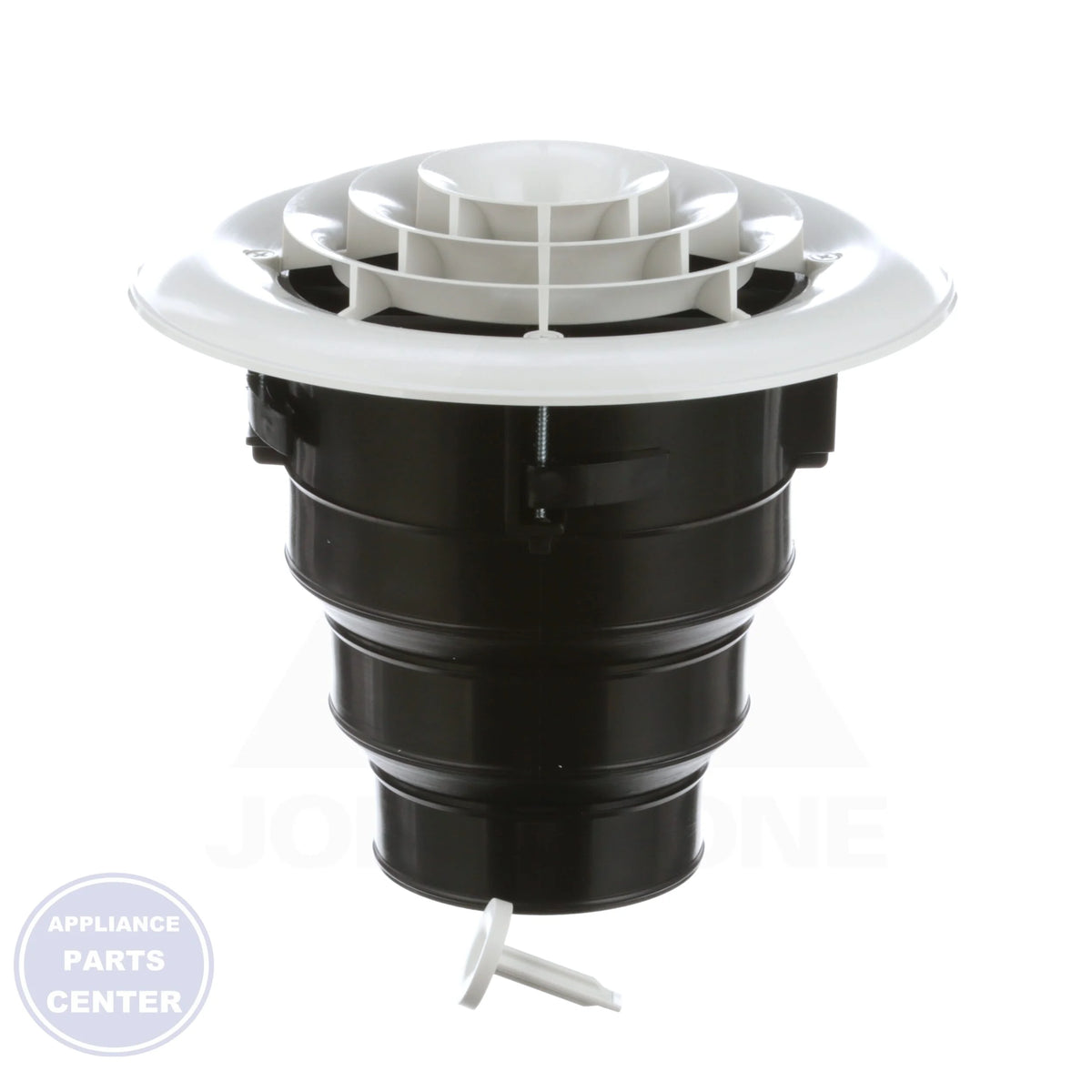 AirTec MV360S Plastic Ceiling Diffuser - Detailed view of 4-8" round duct compatibility