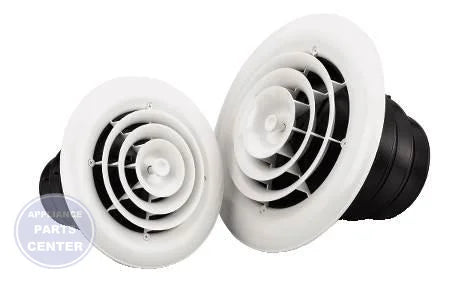 AirTec MV360S Plastic Ceiling Diffuser - Main view showing adjustable damper for improved airflow