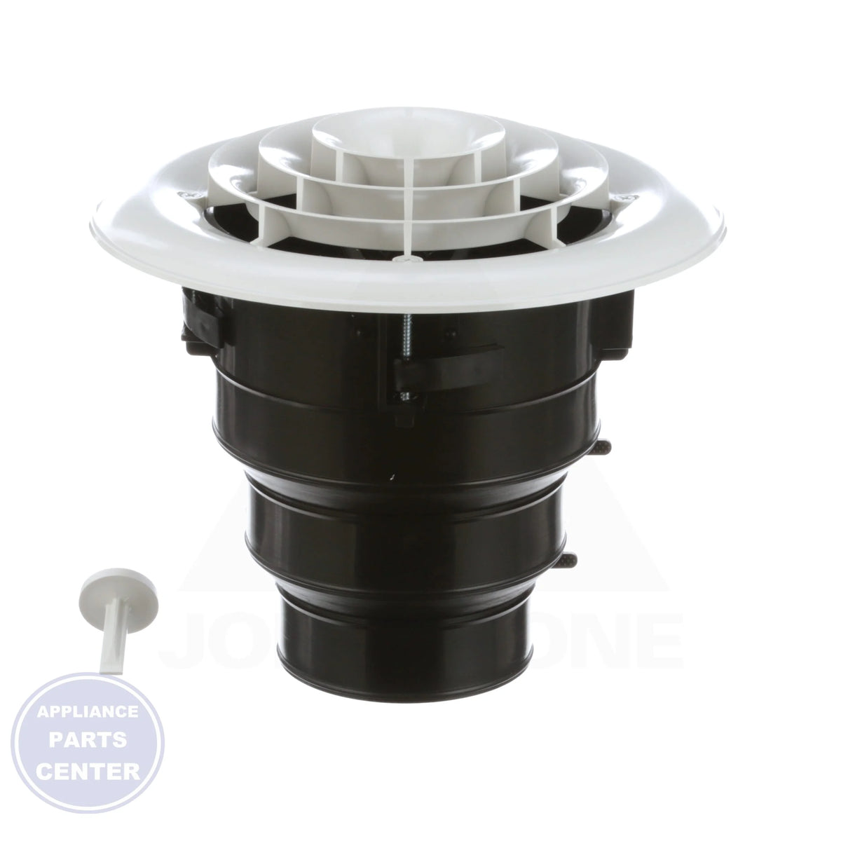 Plastic Ceiling Diffuser MV360S - Side view with 6x6 dimensions
