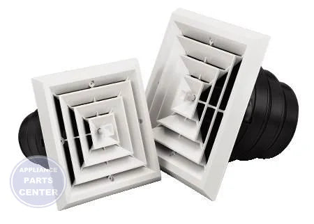 AirTec MV4S Plastic Ceiling Diffuser - Main view showing 4-way functionality for various models