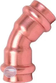 ZOOMLOCK® MAX Press-to-Connect Refrigerant Fitting MZK-45E14-HNBR - Main view showing 45° elbow design for various models