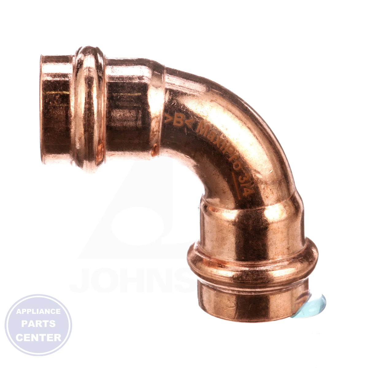 ZOOMLOCK® MAX Press-to-Connect Refrigerant Fitting MZK-90E12-HNBR - Side view with 3/4" Elbow design