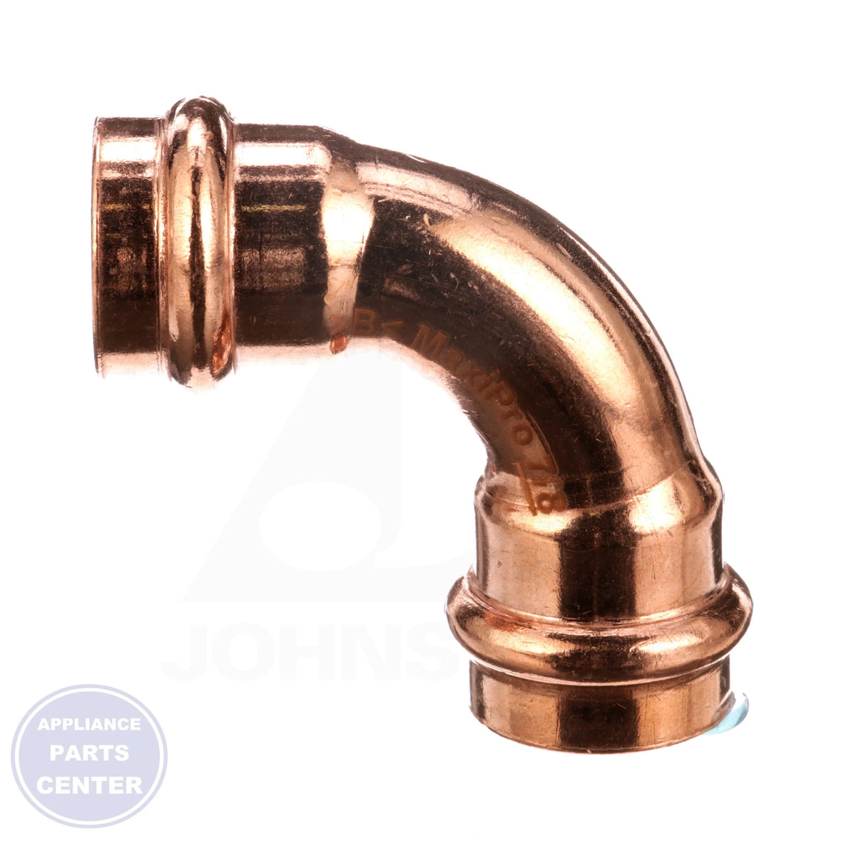ZOOMLOCK® MAX Press-to-Connect Refrigerant Fitting MZK-90E14-HNBR - Side view with 7/8" elbow measurement