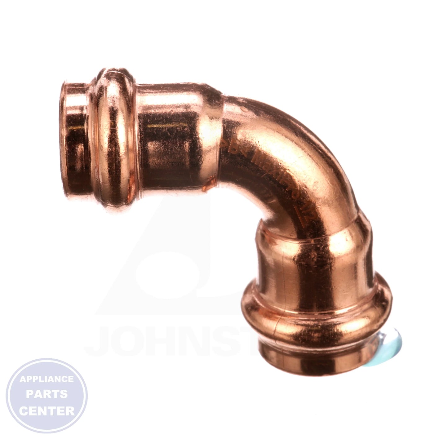 ZOOMLOCK® MAX Press-to-Connect Refrigerant Fitting MZK-90E8-HNBR - Side view with 1/2" elbow design