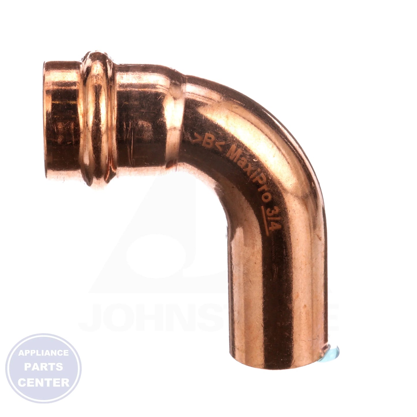 ZOOMLOCK® MAX Press-to-Connect Refrigerant Fitting MZK-90SE12-HNBR - Side view with 3/4" measurements