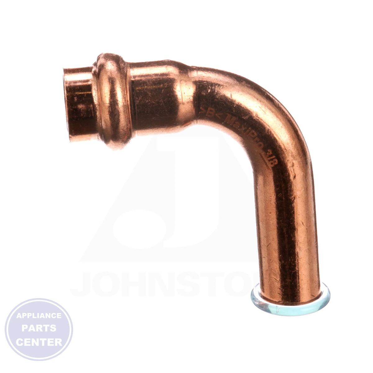 ZOOMLOCK® MAX Press-to-Connect Refrigerant Fitting MZK-90SE6-HNBR - Side view with 3/8" measurements