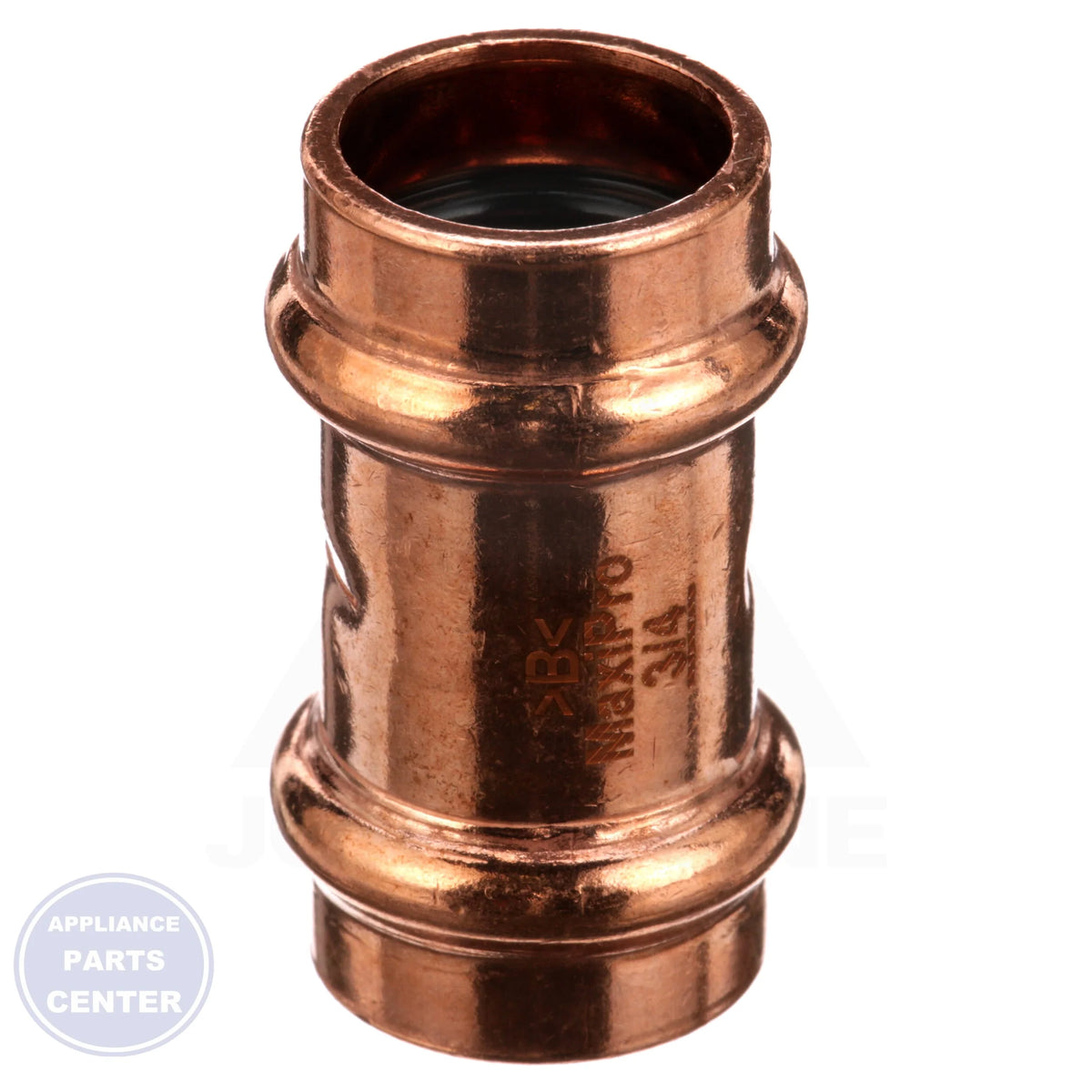 ZOOMLOCK® MAX Press-to-Connect Refrigerant Fitting MZK-C12-HNBR - Side view with 3/4" coupling specs