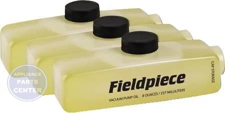 RunQuick™ Vacuum Pump Oil OIL8X3 - Main view showing easy refill feature for Fieldpiece models