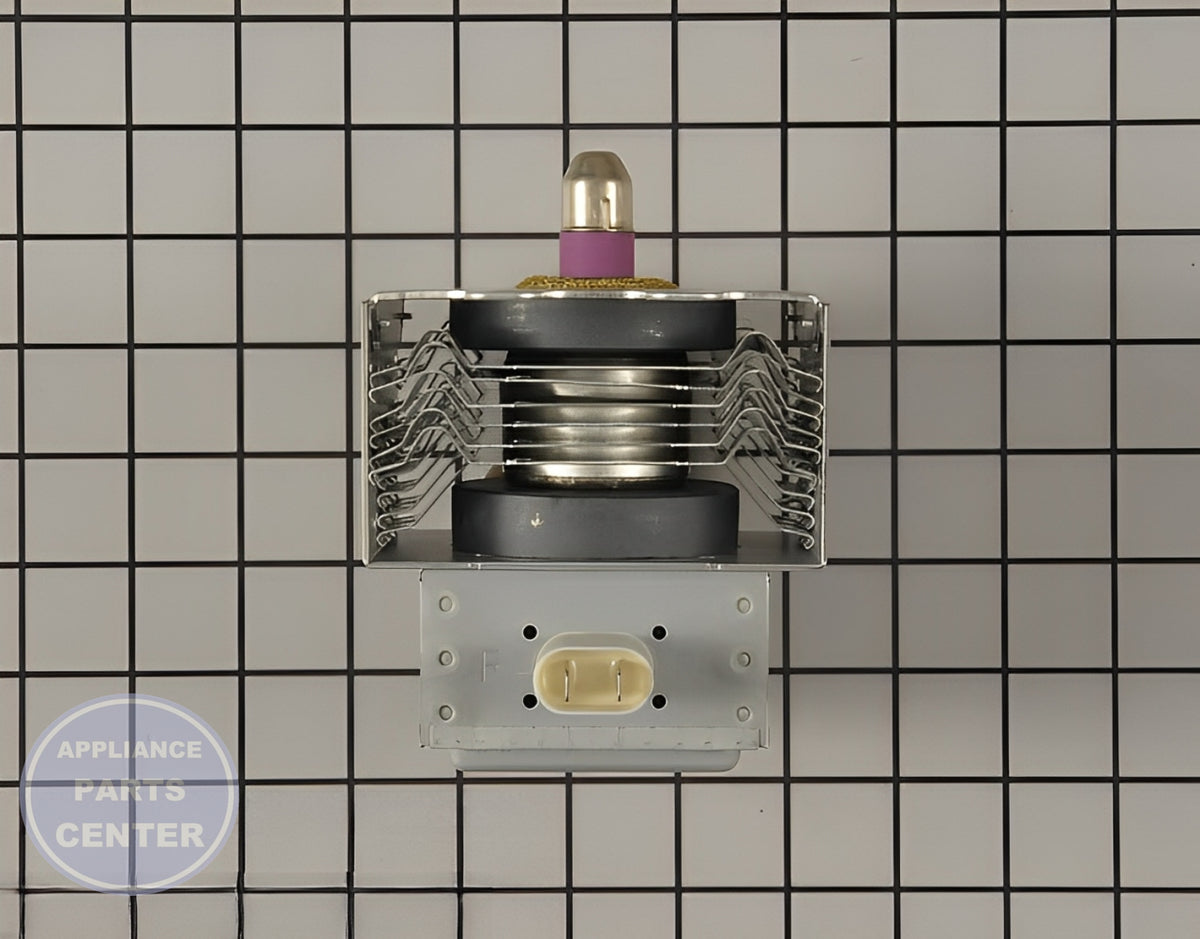 Samsung Microwave Magnetron Assembly OM75P-21-ESGN - Side view with precise measurements and specifications