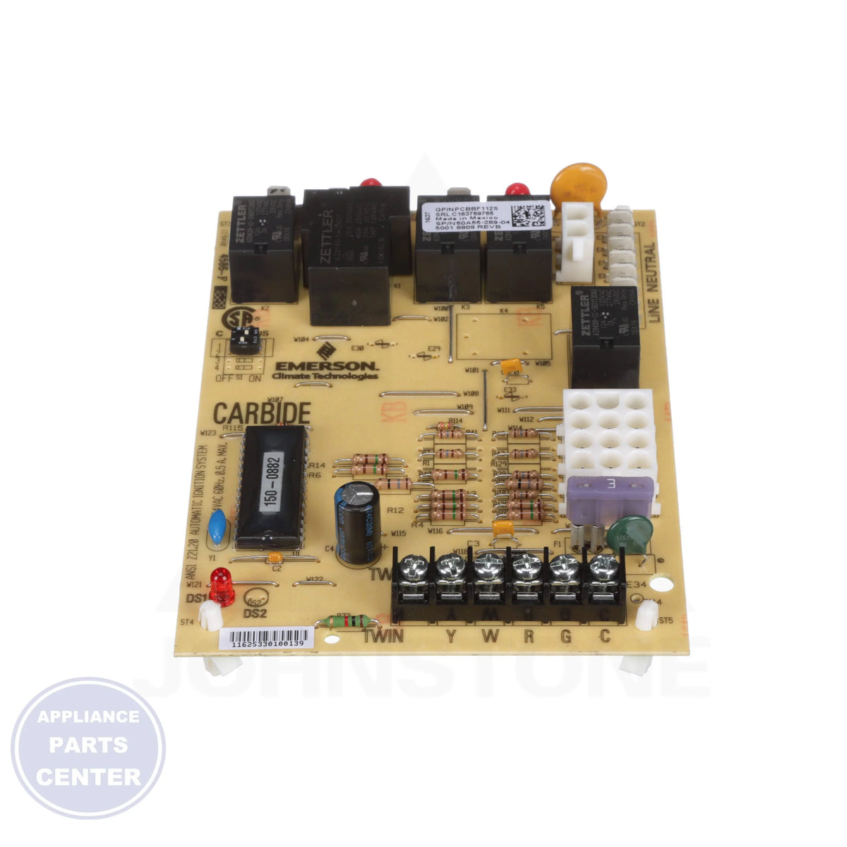 Control Board PCBBF112S - Detailed view of circuit board components