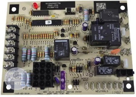Amana Goodman Furnace Control Board PCBBF112S - Main view showing circuit control for various models