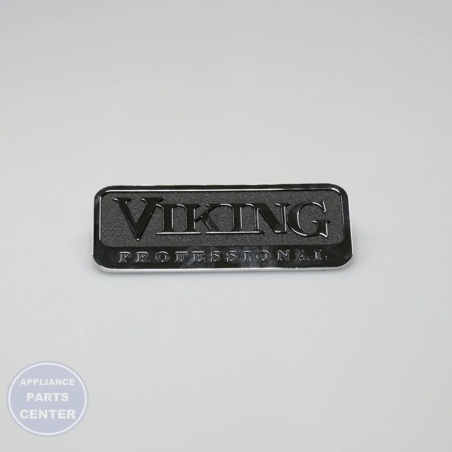 VIK PE010016 LOGO BADGE-BLACK AND CHROME - Main view showing sleek chrome and black finish for VIK models