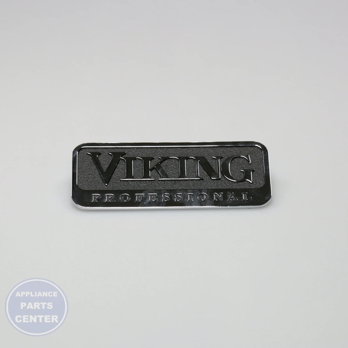 VIK PE010016 LOGO BADGE-BLACK AND CHROME - Main view showing sleek chrome and black finish for VIK models