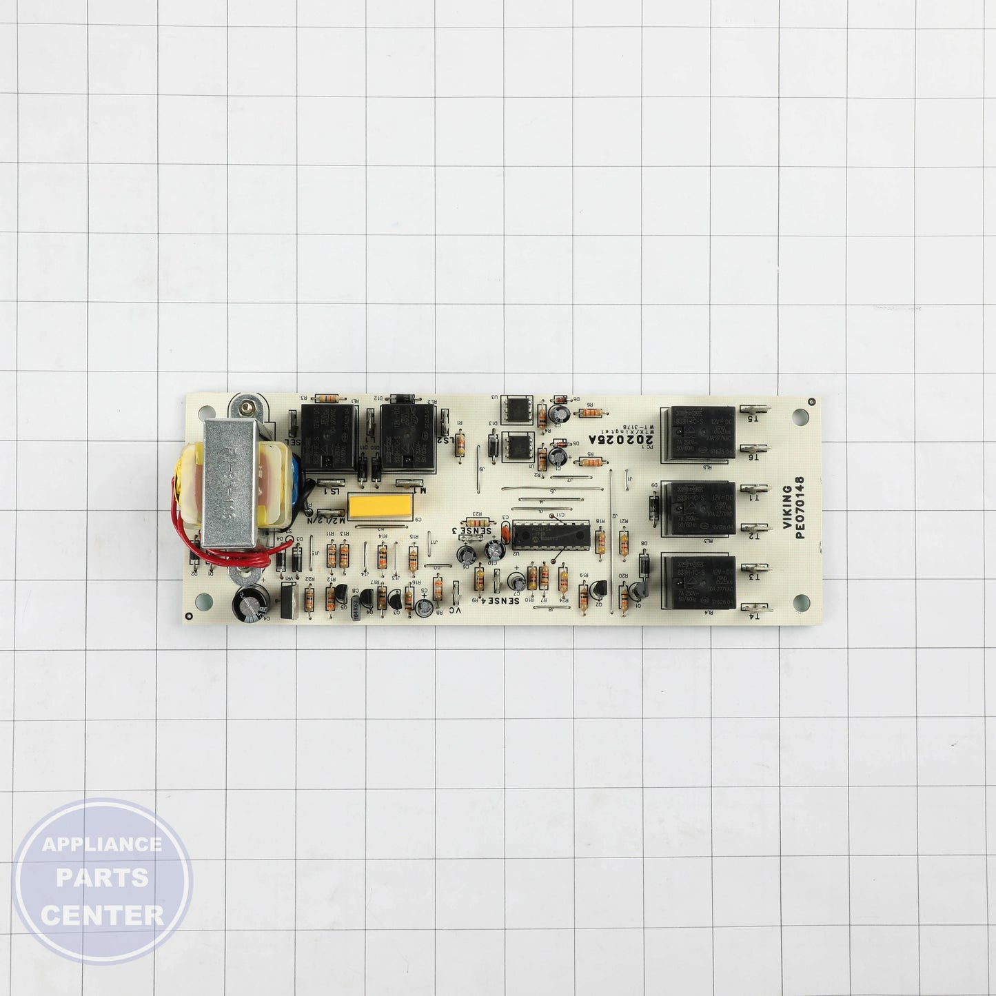 PE070148 SELF-CLEAN BOARD/TIMER - Side view with precise measurements