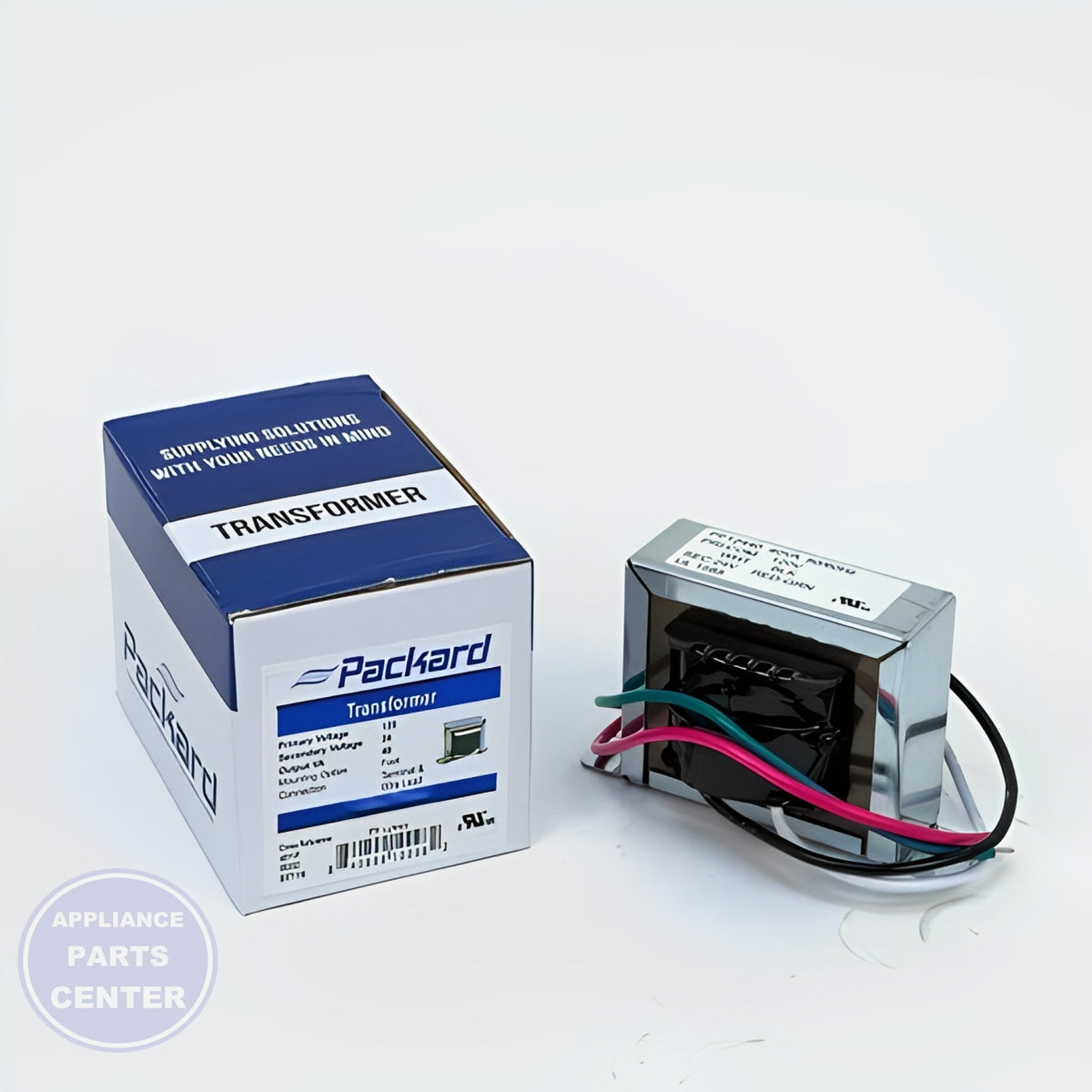 PACKARD FOOT MOUNT TRANSFORMER 120V TO 24V, 40VA - Detailed view of voltage conversion details