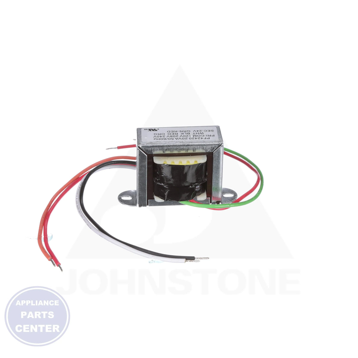 Control Transformer Class II Foot Mount Transformers PF42420 - Side view with 20 VA output specs