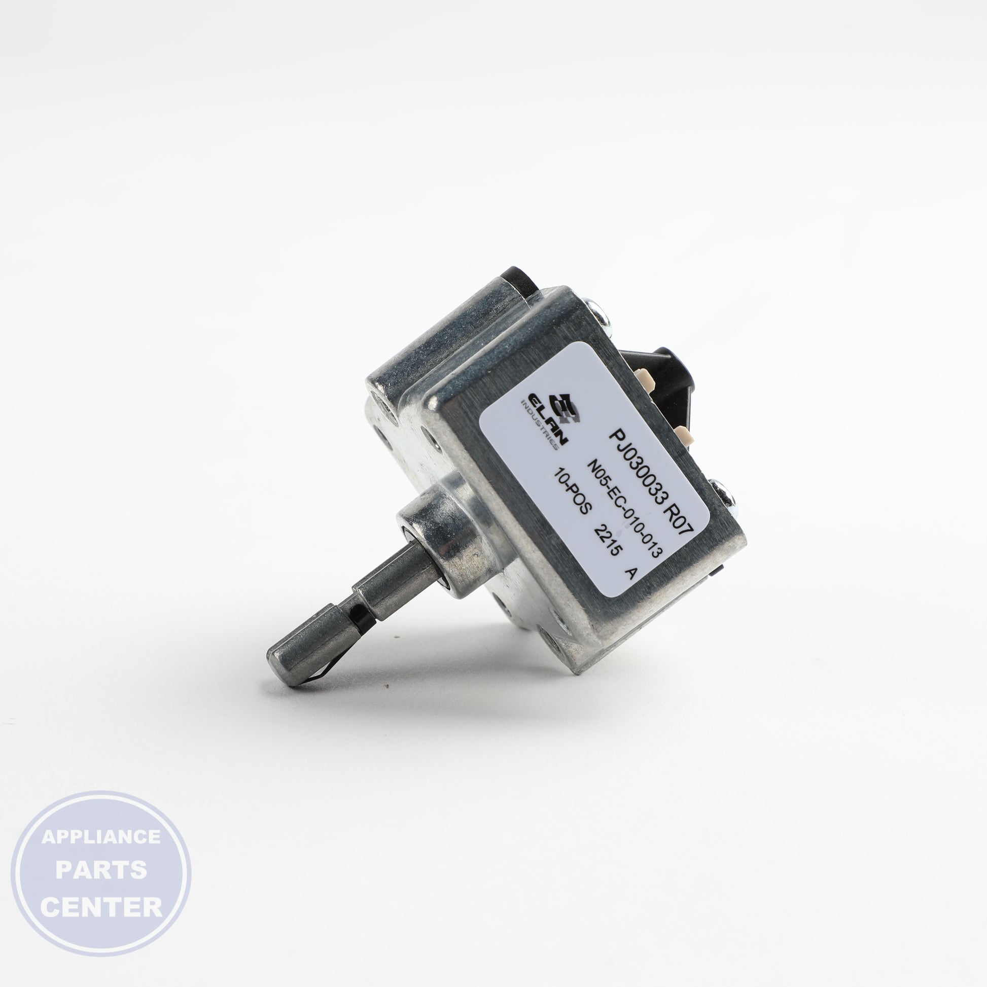 PJ030033 SELECTOR SWITCH 10 POSITIONS - Side view with precise measurements