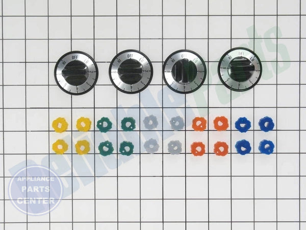 GEH BRNR KNOBS 4 - Installation in specific model showing key mounting points