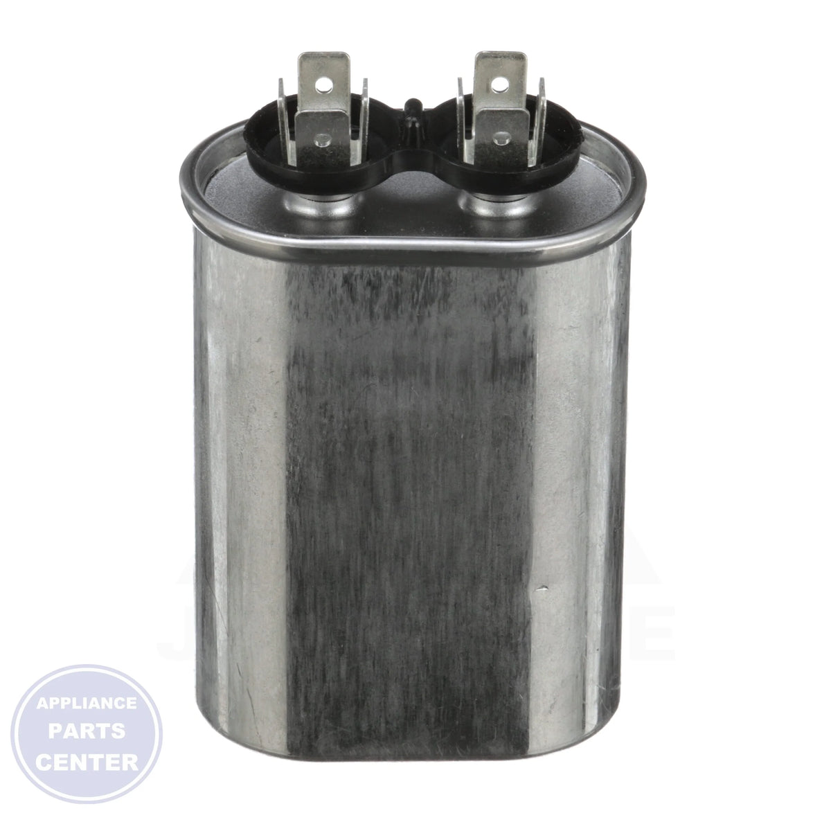 Motor Run Capacitor Oval POCF25B - Side view with 25 MFD capacitance and 440V voltage
